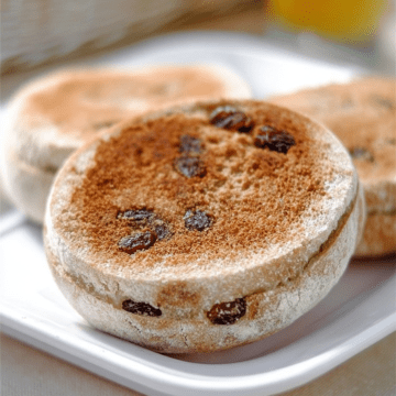 Homemade Cinnamon Raisin English Muffins