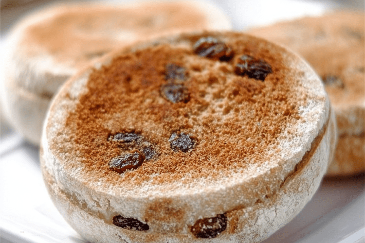 Homemade Cinnamon Raisin English Muffins