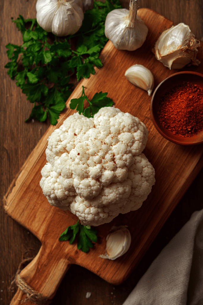 garlic parmesan roasted cauliflower