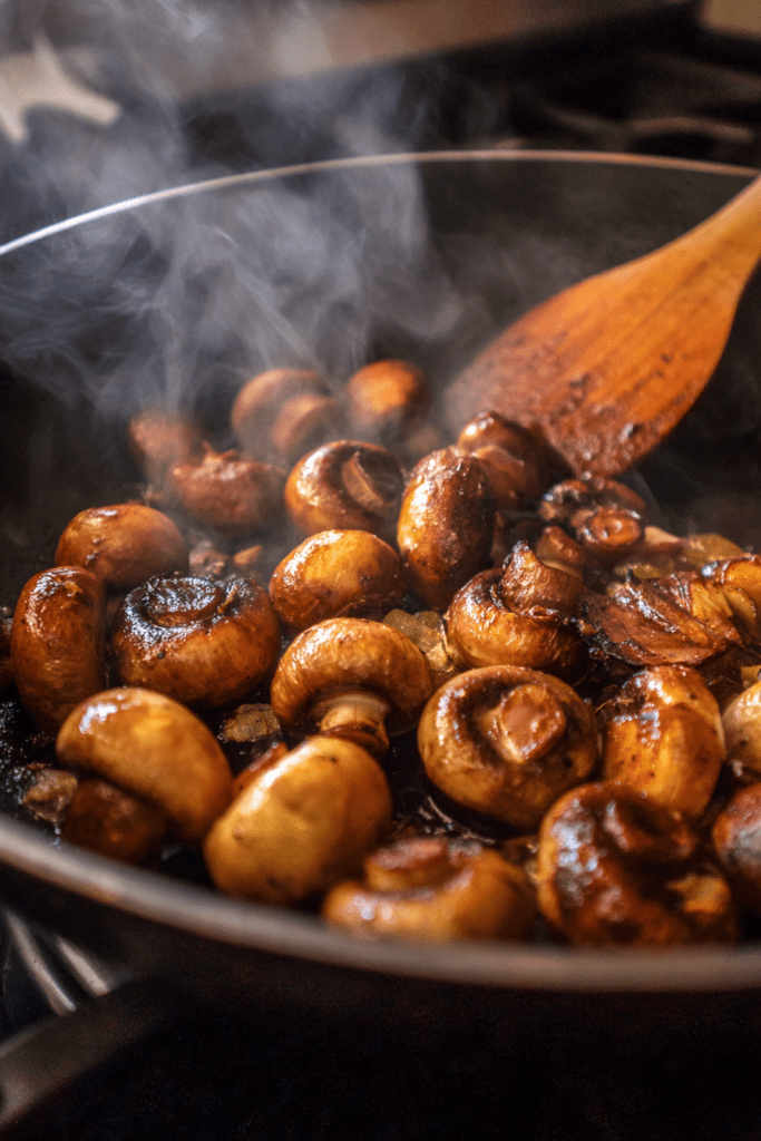 buttery garlic mushrooms