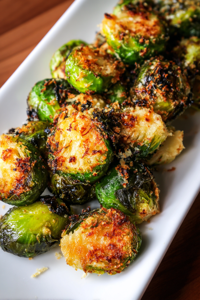 parmesan crusted brussels sprouts