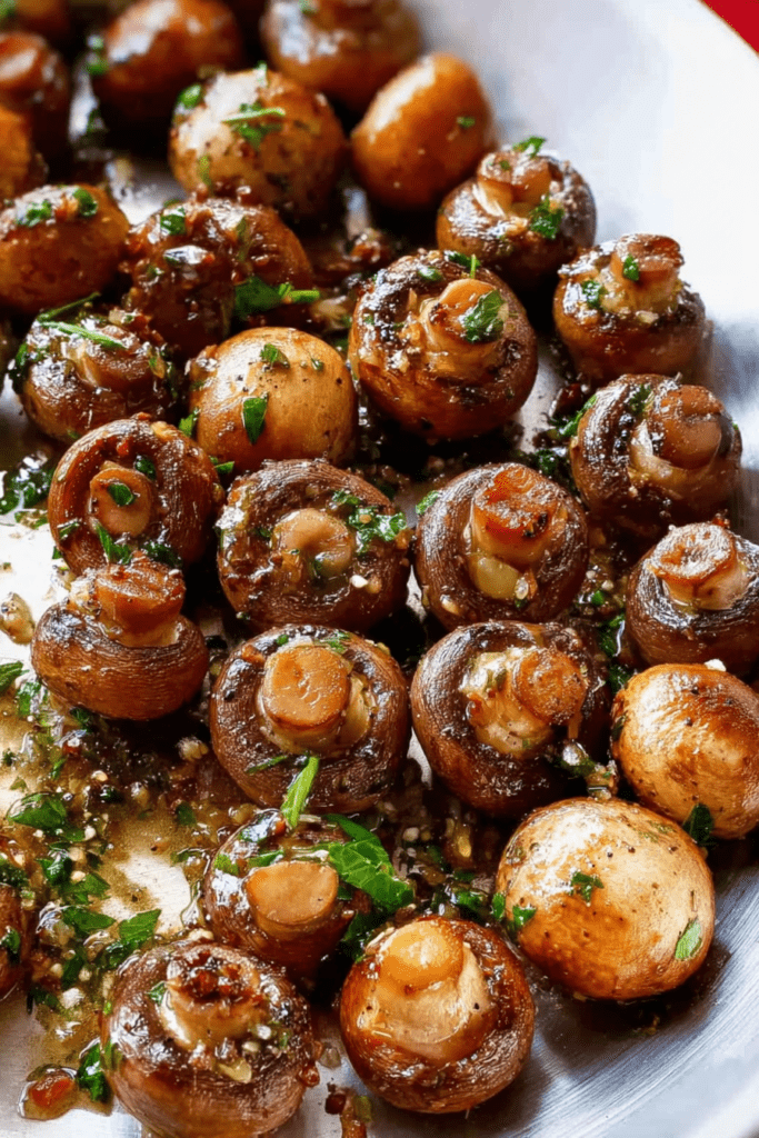 buttery garlic mushrooms