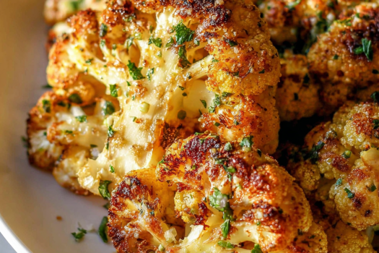 Garlic Parmesan Roasted Cauliflower