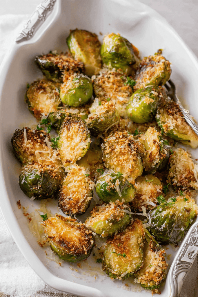 parmesan crusted brussels sprouts
