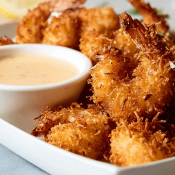 Crispy Coconut Shrimp with Sriracha Dipping Sauce