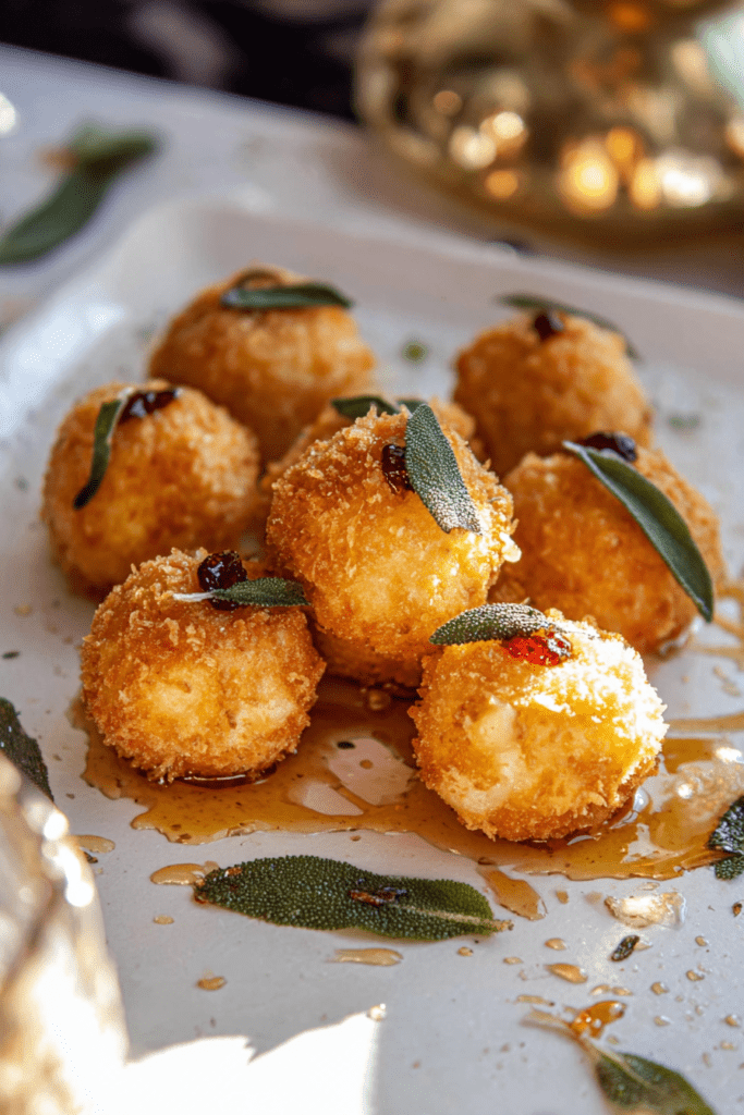 fried goat cheese balls