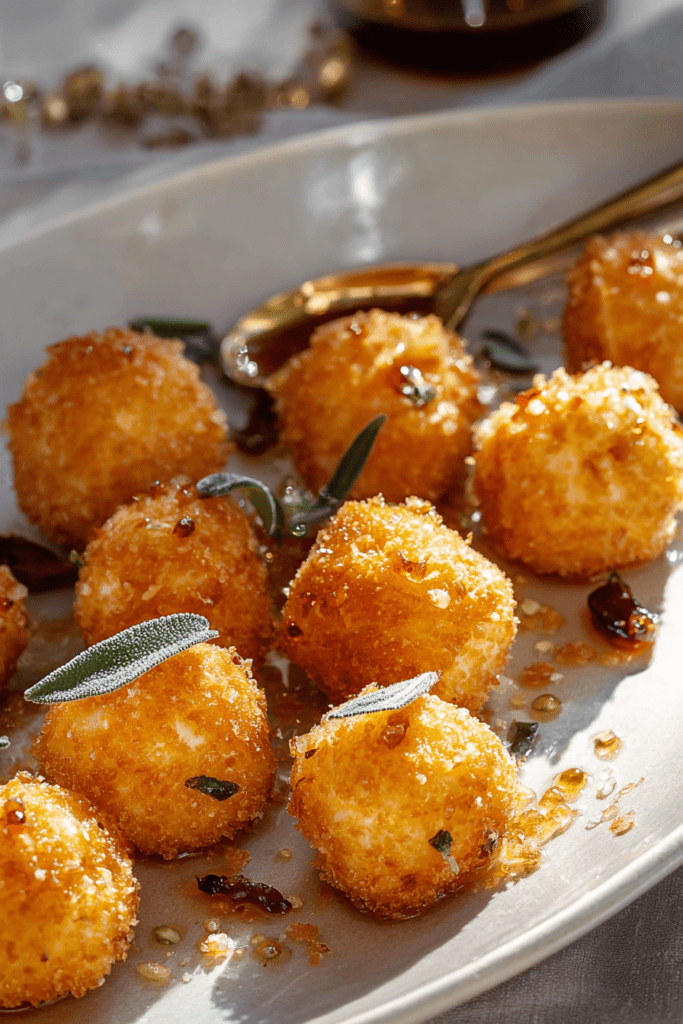 fried goat cheese balls