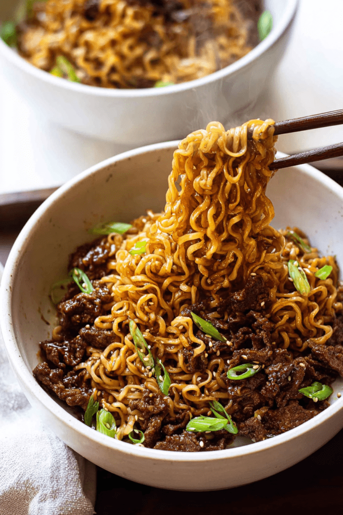 Caramelised Beef Ramen Noodles