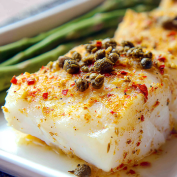 Easy Baked Cod with Lemon Butter Sauce