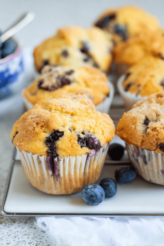 bakery style blueberry muffins