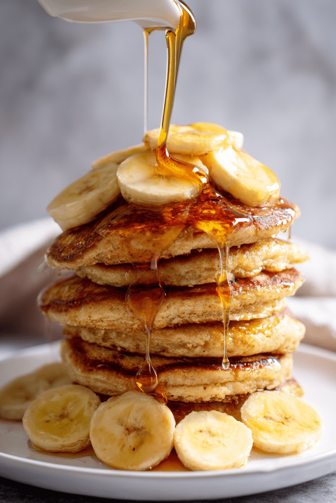 Fluffy banana pancakes