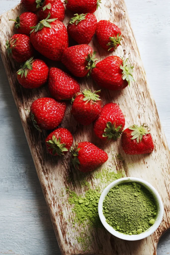 strawberry matcha latte
