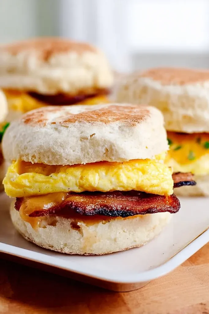 Freezer breakfast sandwiches