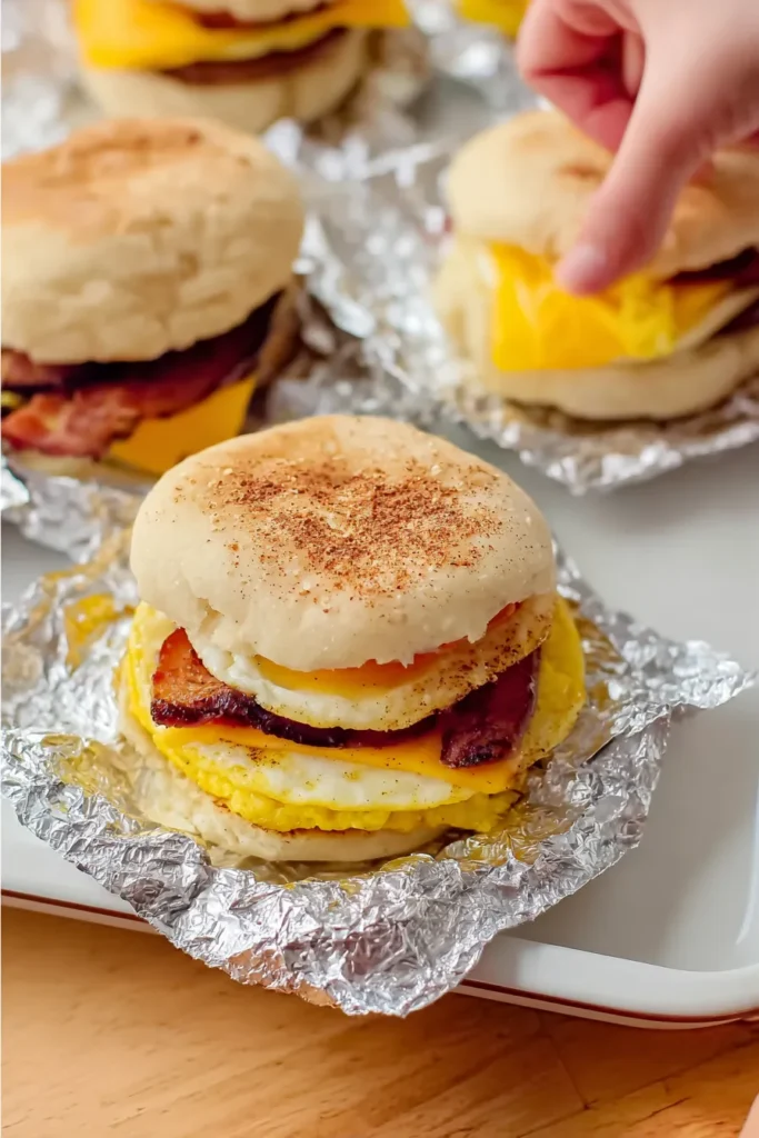 Freezer breakfast sandwiches