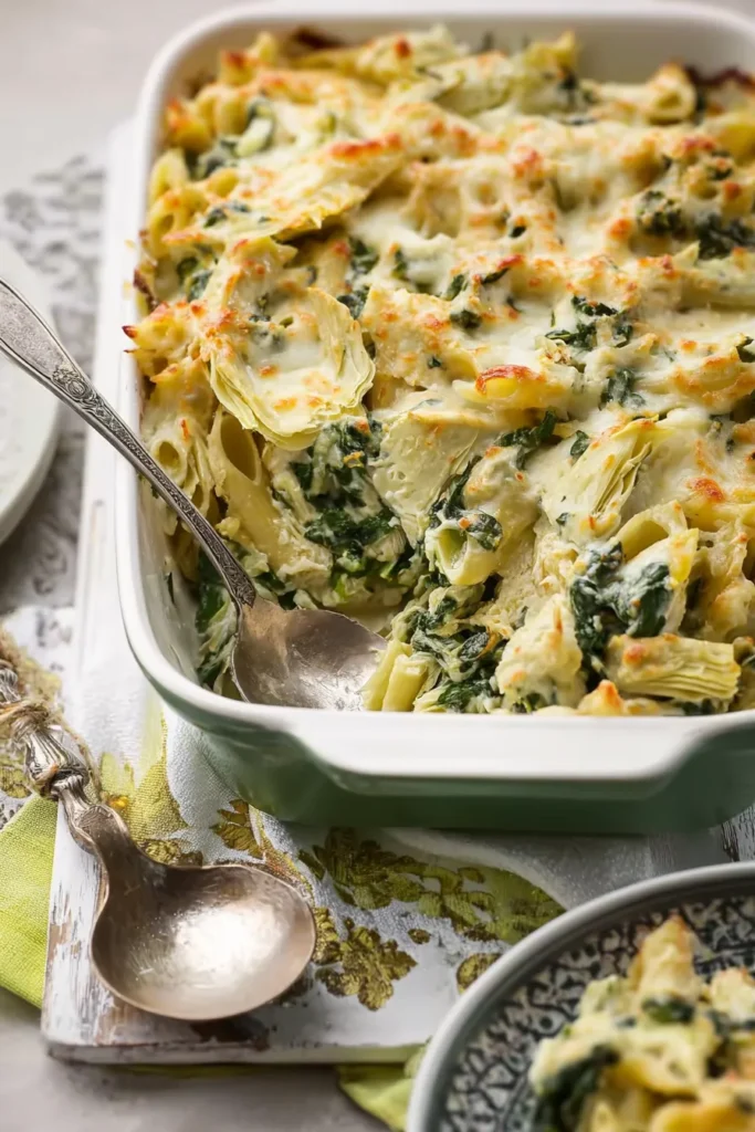 Healthy Spinach and Artichoke Pasta