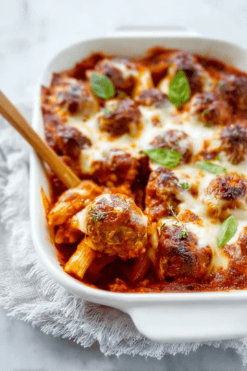 One Pan Meatball Casserole