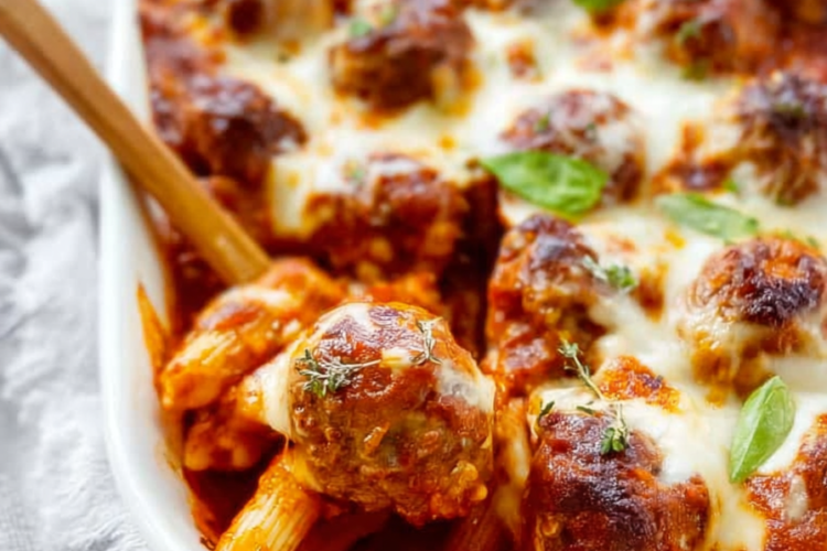 One Pan Meatball Casserole