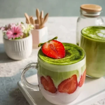 Strawberry Matcha Latte