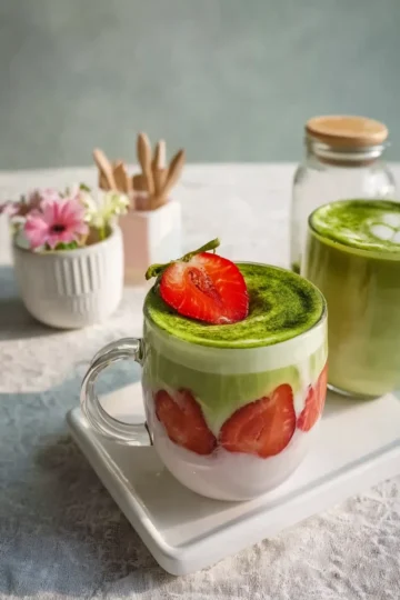 Strawberry Matcha Latte